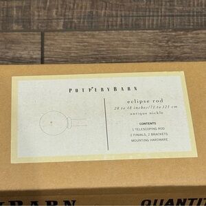 Pottery Barn Eclipse Curtain Rod  28-48" - Antique Nickel - NOB